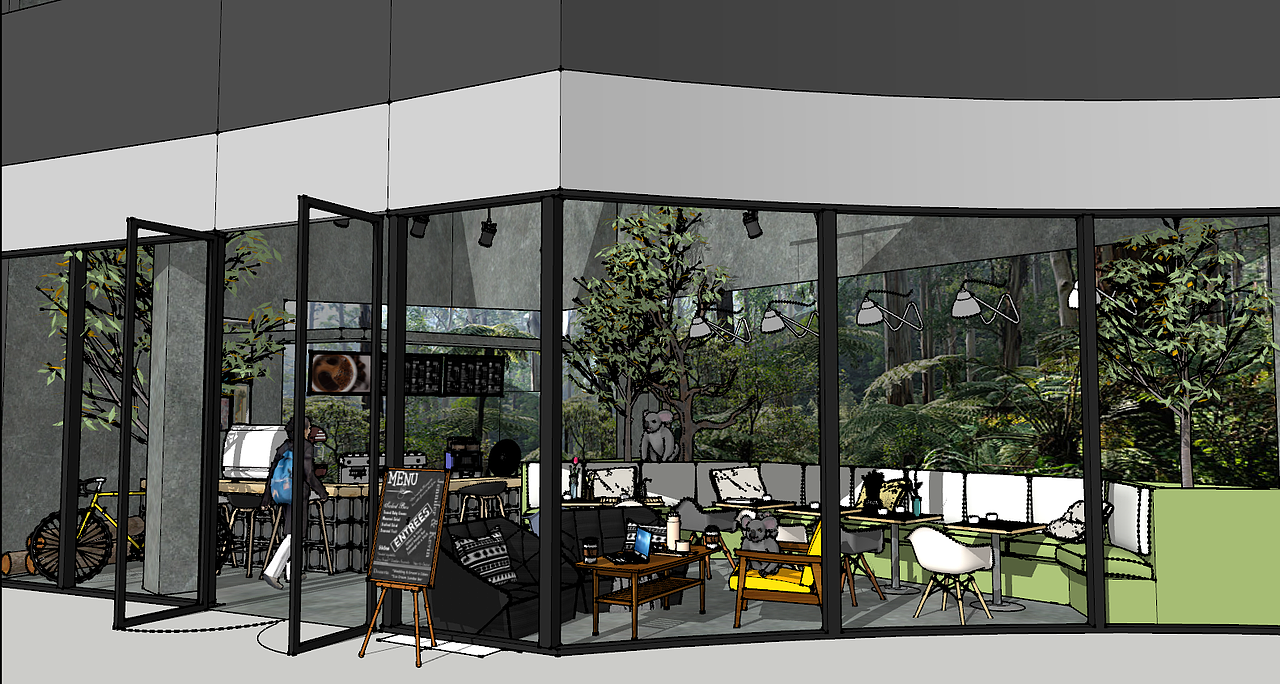 树袋熊主题饮品店