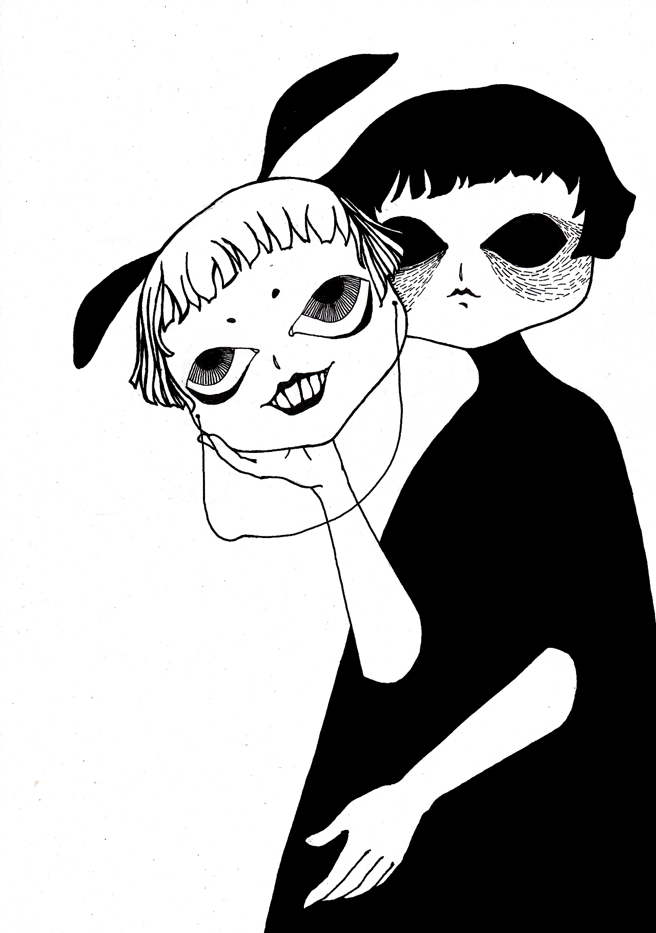 整理一下随手画的一些黑白线条插画（图ZMTMzOTY1MTI=） - 创作习作 - 站酷设计师黄桃子原创素材 - 站酷ZCOOL