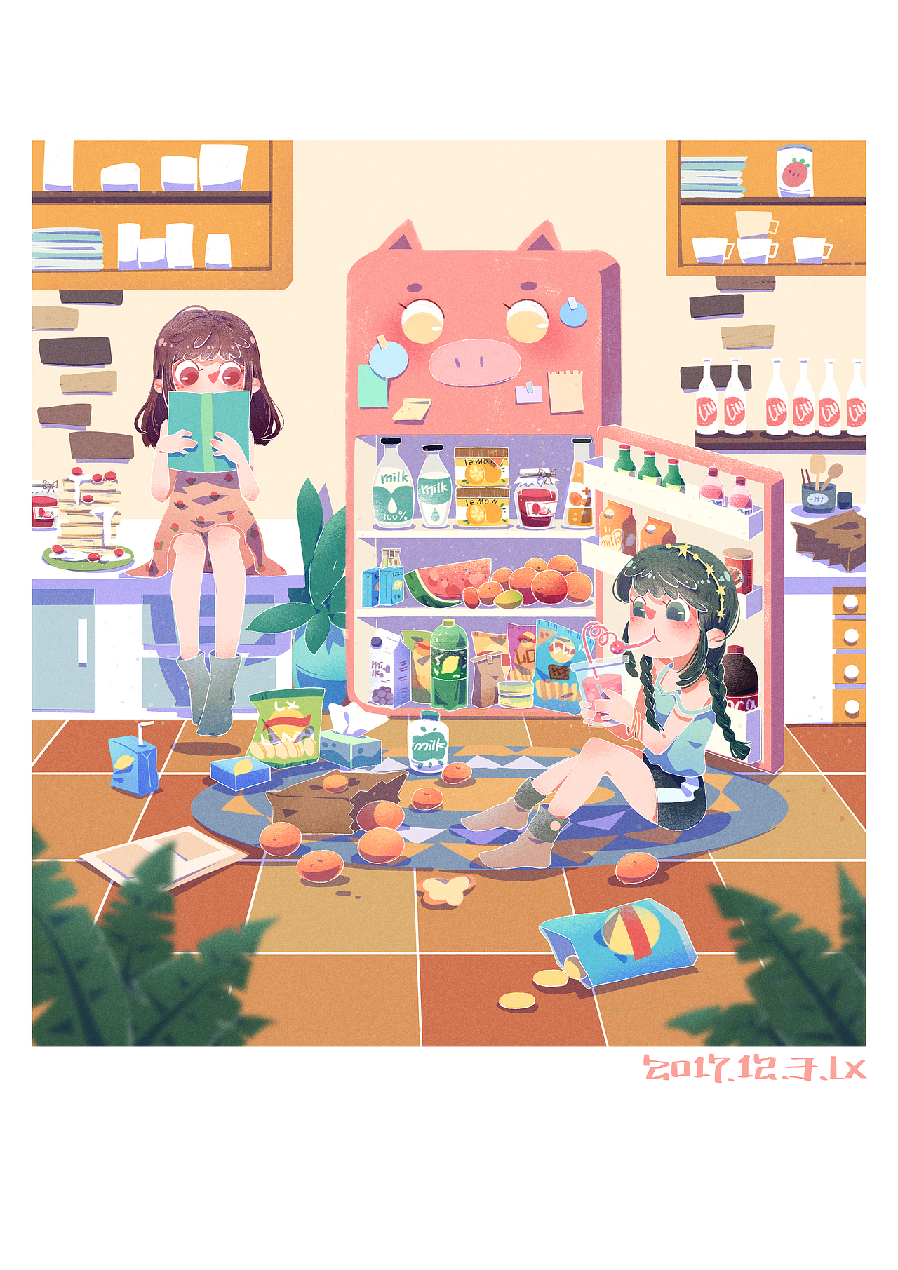 好久不见~（图ZOTg3OTU4MTY=） - 儿童插画 - 站酷设计师林夕同学原创素材 - 站酷ZCOOL