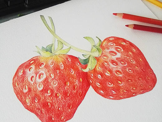 手绘草莓