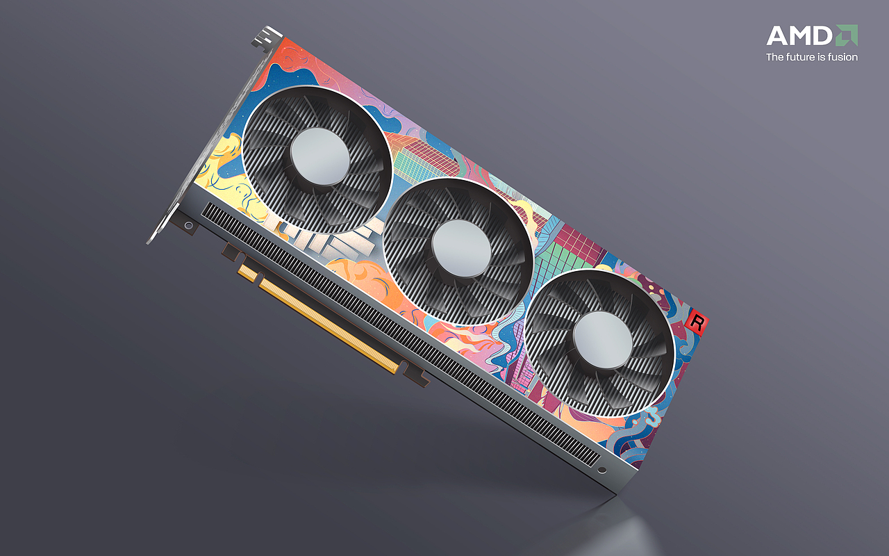 AMD Radeon™ VII 显卡鼠绘练习（图ZMTkwNzcwNTEy） - 海报 - 站酷设计师一栋原创素材 - 站酷ZCOOL