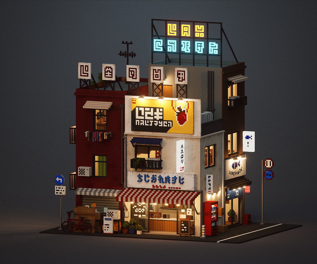 Magicavoxel | 商店（图ZMjA3MDMxNjYw） - 建筑/空间 - 站酷设计师安格生原创素材 - 站酷ZCOOL