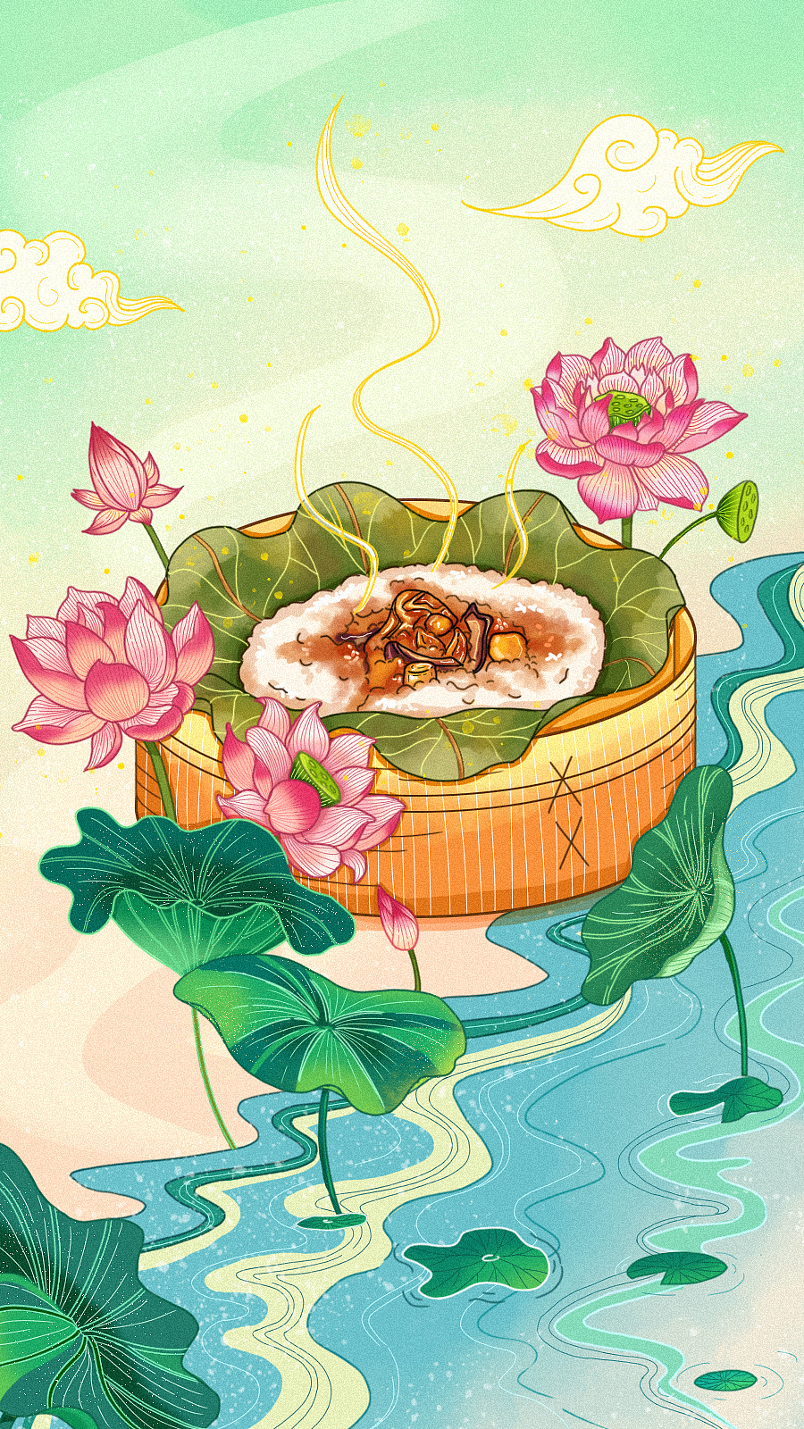 广东的早茶（图ZMjU1NDIxMzky） - 商业插画 - 站酷设计师木心设计原创素材 - 站酷ZCOOL