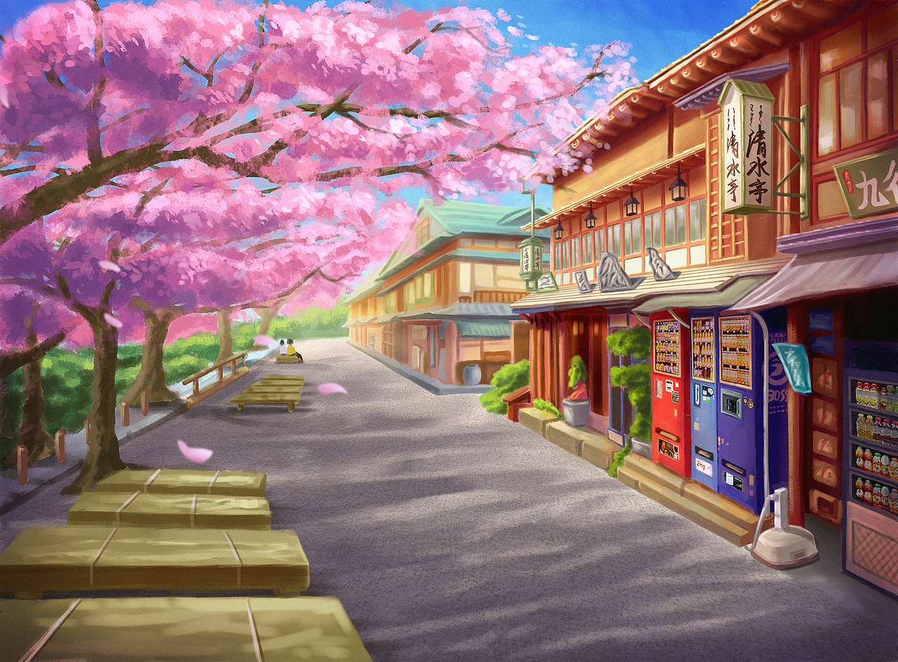 CG绘画-日系场景（图ZMjA3MjE4MTg0） - 创作习作 - 站酷设计师TMP美术设计原创素材 - 站酷ZCOOL