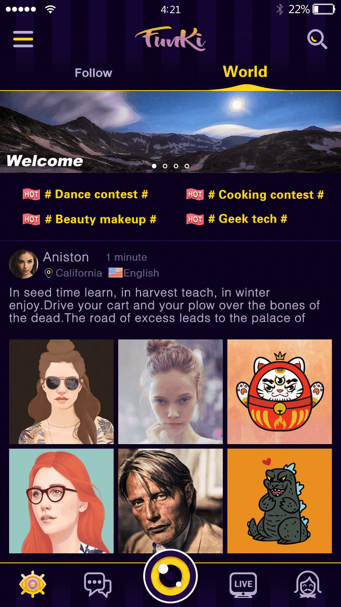 海外FUNKI直播社交APP——加载动效