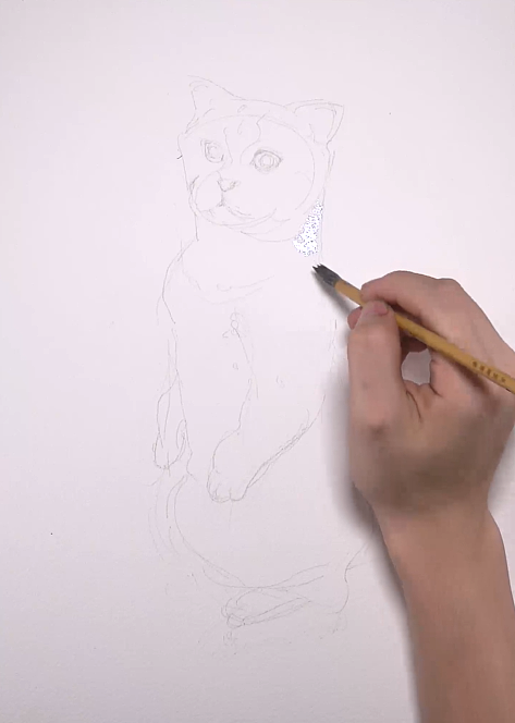 呆呆的小猫（图ZMTc5Mzg3MzAw） - 绘画 - 站酷设计师萃艺博课堂原创素材 - 站酷ZCOOL