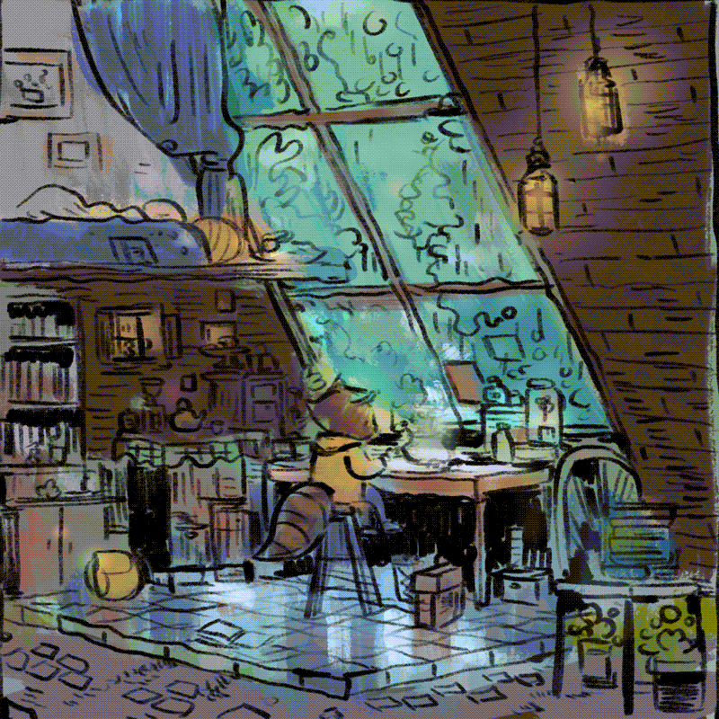 LOFI Music 动态插画 Chillhop（图ZMjI0NjQ0MTQ4） - 商业插画 - 站酷设计师天然_Tianran原创素材 - 站酷ZCOOL