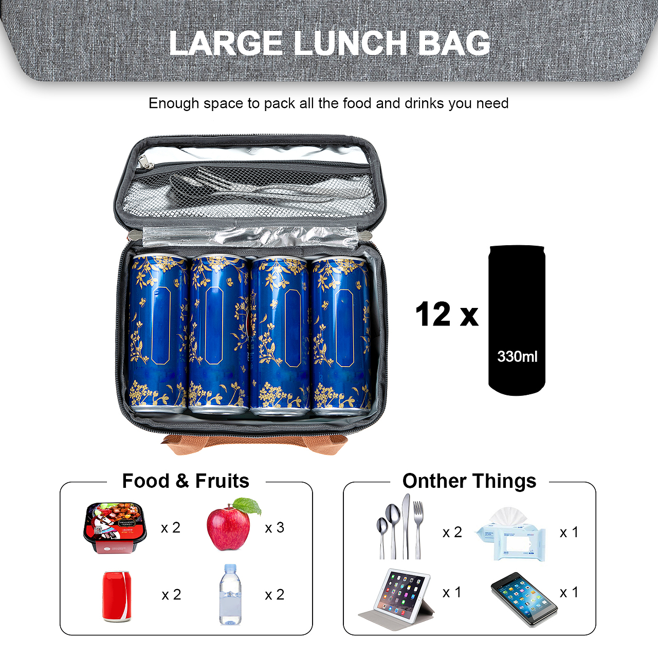 亚马逊保温餐包图片设计