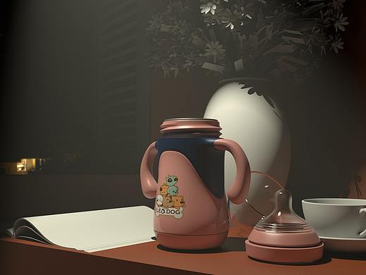 C4D日常建模练习(奶瓶建模+RS写实风渲染)