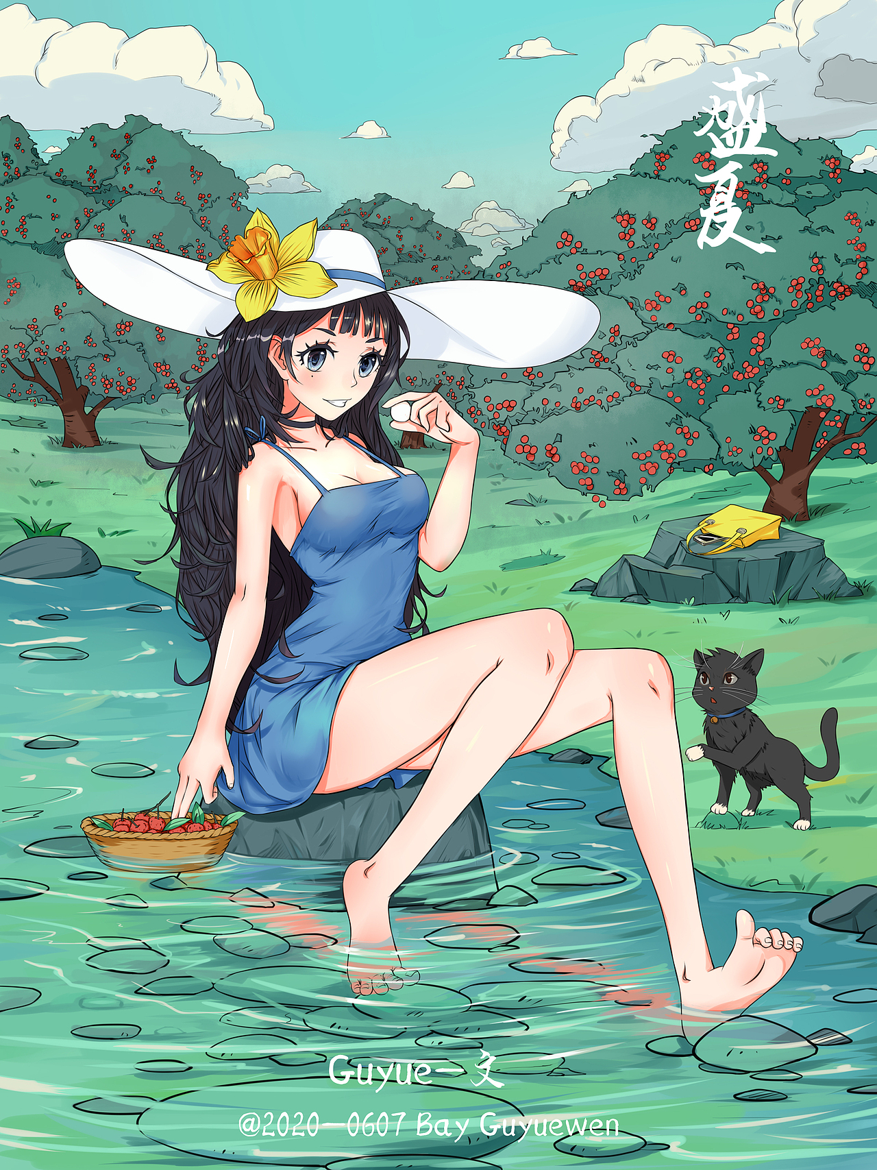 吃荔枝的小姐姐（图ZMjEwODkxOTQw） - 商业插画 - 站酷设计师HWShuai原创素材 - 站酷ZCOOL