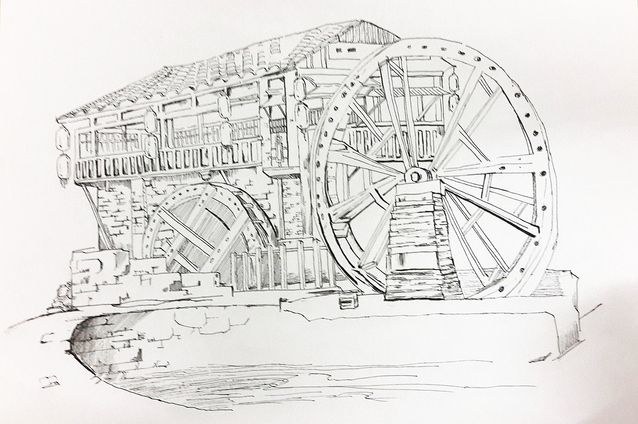 凤凰古镇速写小稿