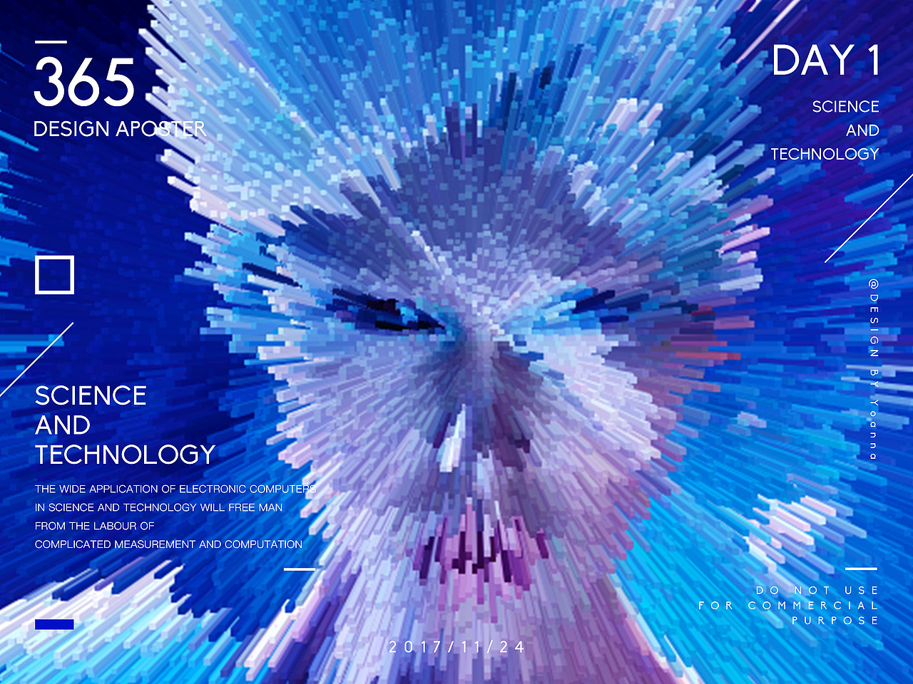 3D凸出滤镜海报设计练习
软件:PS<br>效果:凸出滤镜