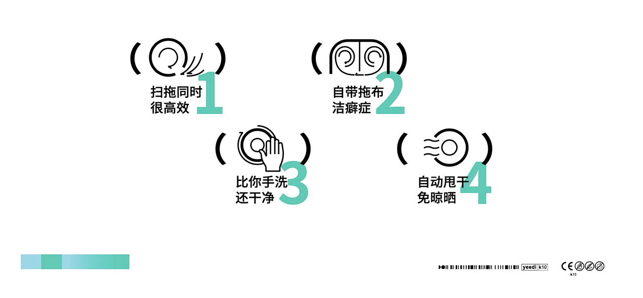 yeedi扫地机器人平面物料