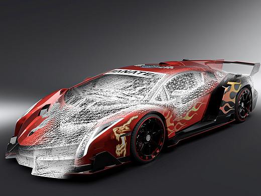 试手：兰博基尼全球限量3台的超级跑车Veneno（个人主页-ZNTA1MjU0MzI=） - 机械/交通 - 站酷设计师失去的落梅尼原创素材 - 站酷ZCOOL