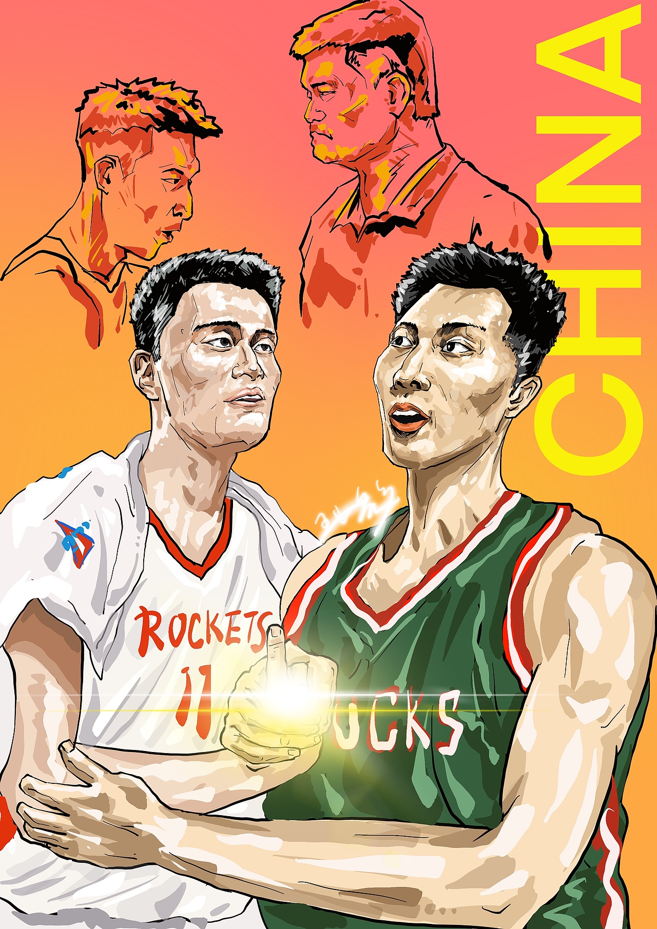 中国男篮姚明易建联中国男篮加油