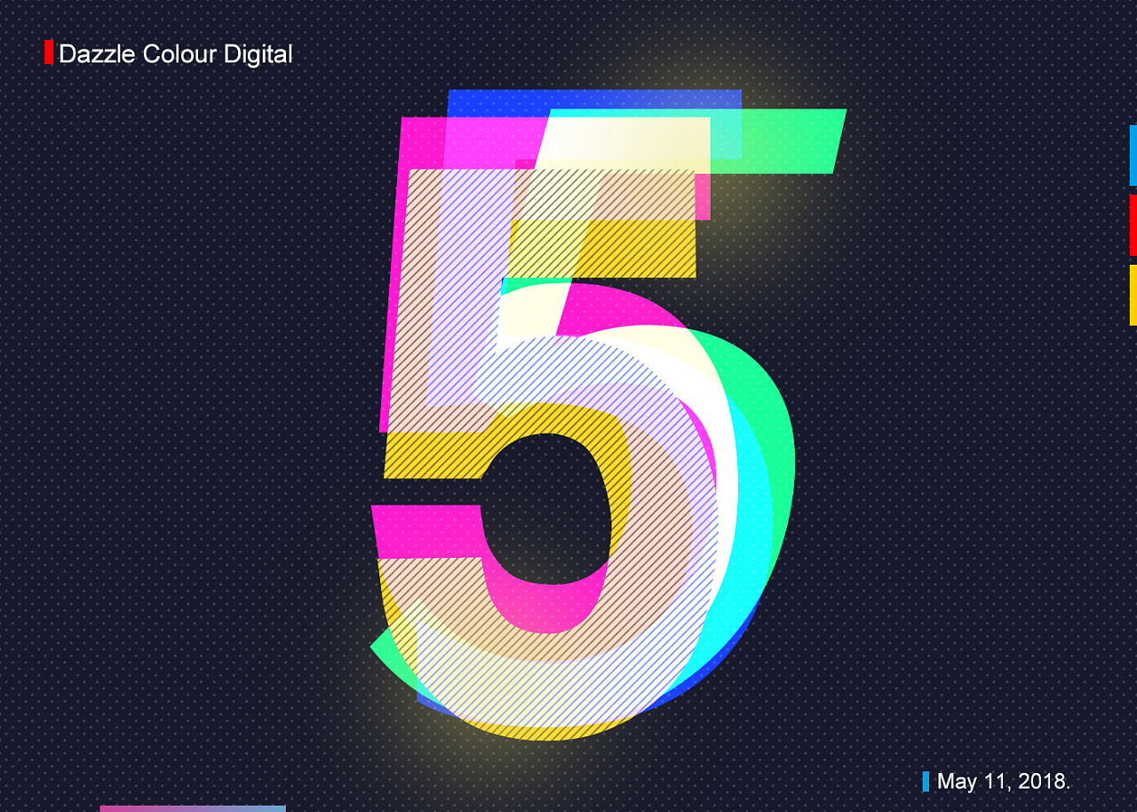 炫彩数字(练习作品)