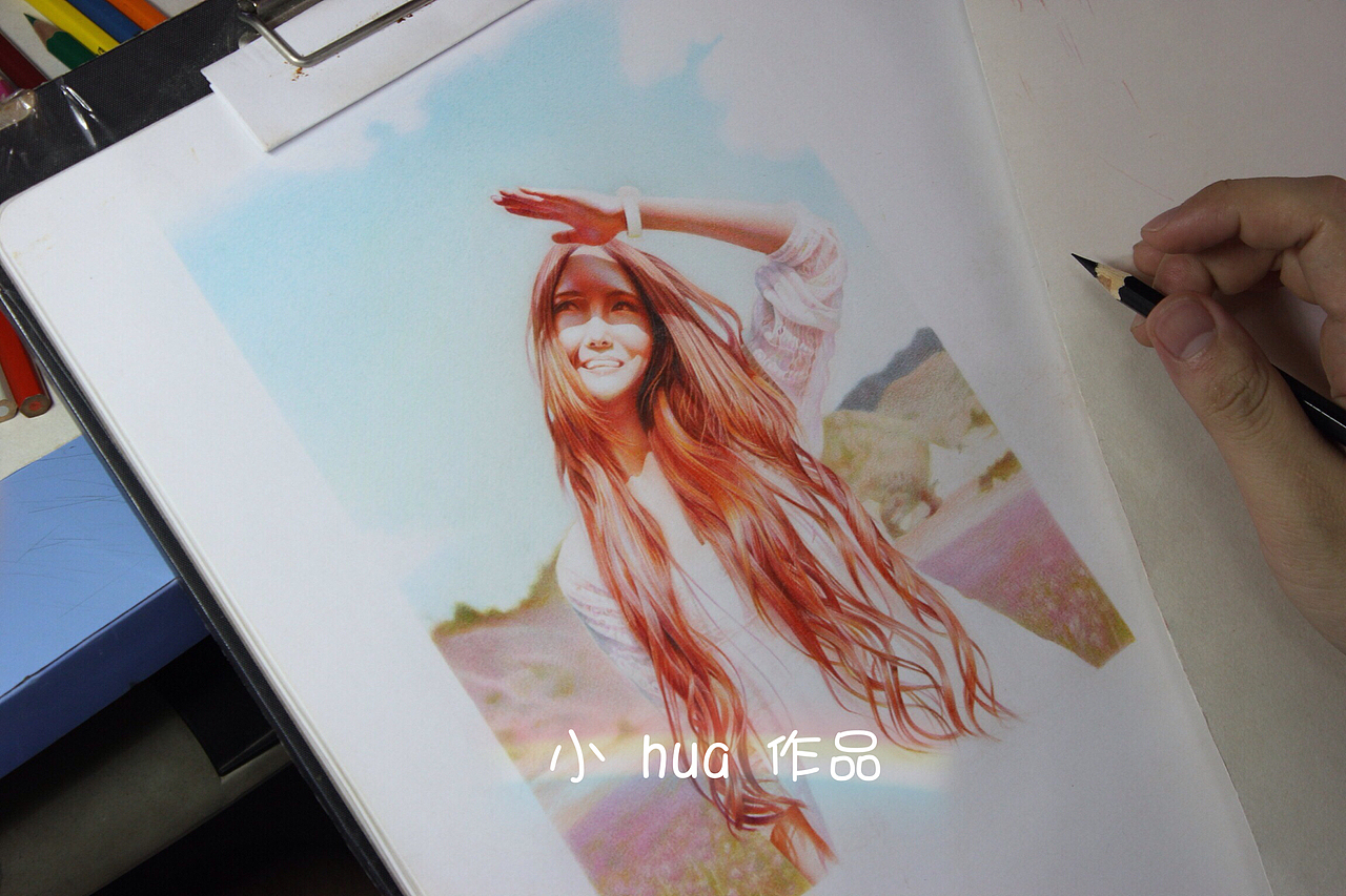 彩铅人物练习（图ZMTAyMDg3NTE2） - 绘画 - 站酷设计师小hua小原创素材 - 站酷ZCOOL