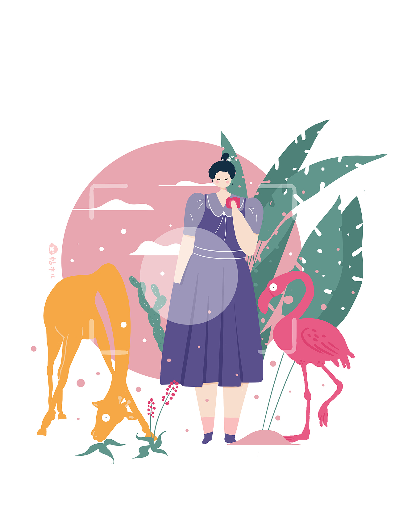 扁平风 | 小清新插画（图ZMjIzODMyNzA0） - 商业插画 - 站酷设计师帖木儿MIKO原创素材 - 站酷ZCOOL