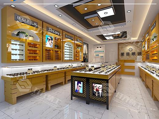 开元精工装饰爱目眼镜店效果图—简约舒适时尚大气
