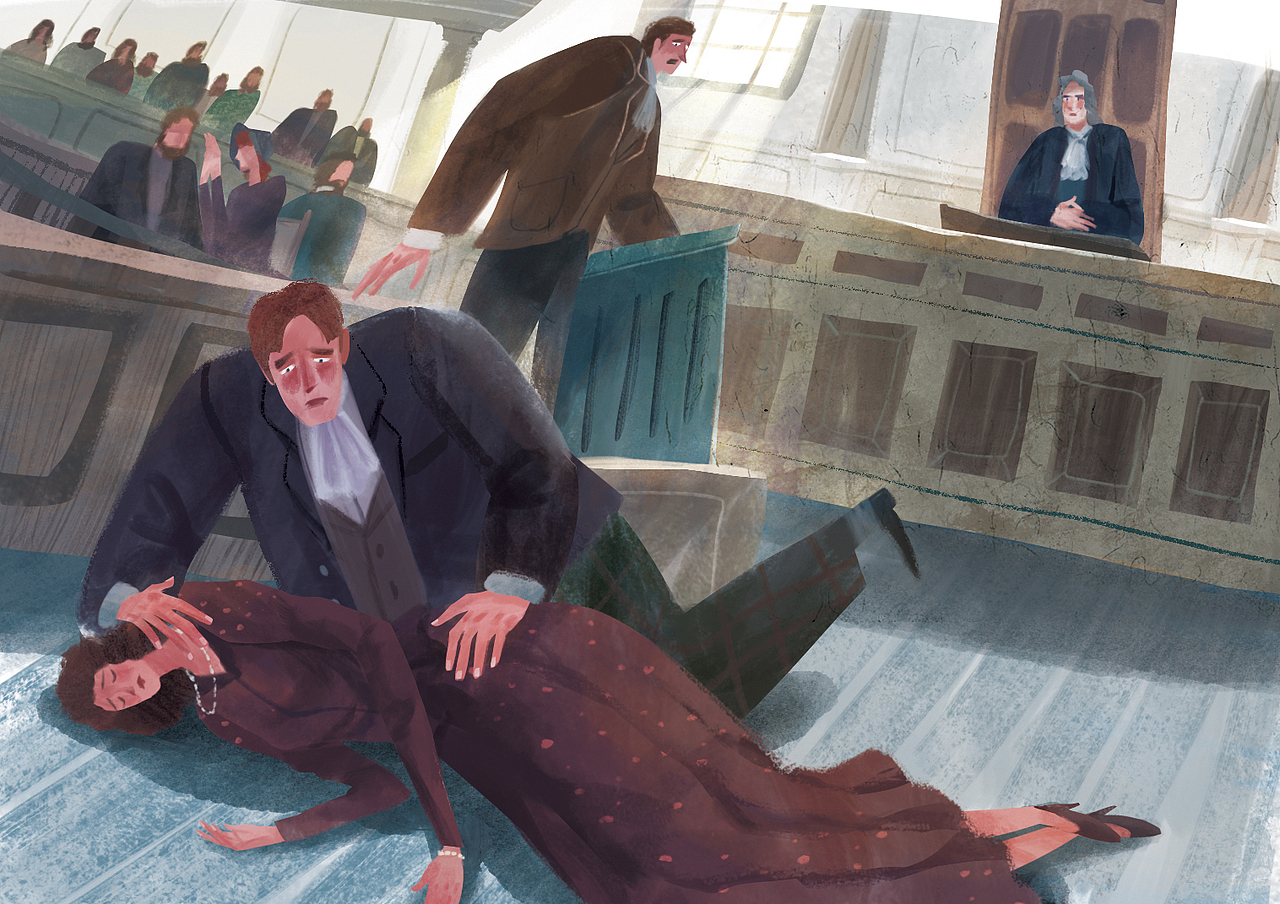 百词斩《双城记》配图（图ZMTgxNDIxMzI4） - 商业插画 - 站酷设计师JX简晰原创素材 - 站酷ZCOOL