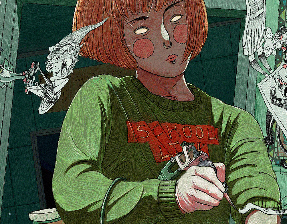 年轻人与门（图ZMjkxNDA3MDQw） - 艺术插画 - 站酷设计师好心屁民祁先生原创素材 - 站酷ZCOOL