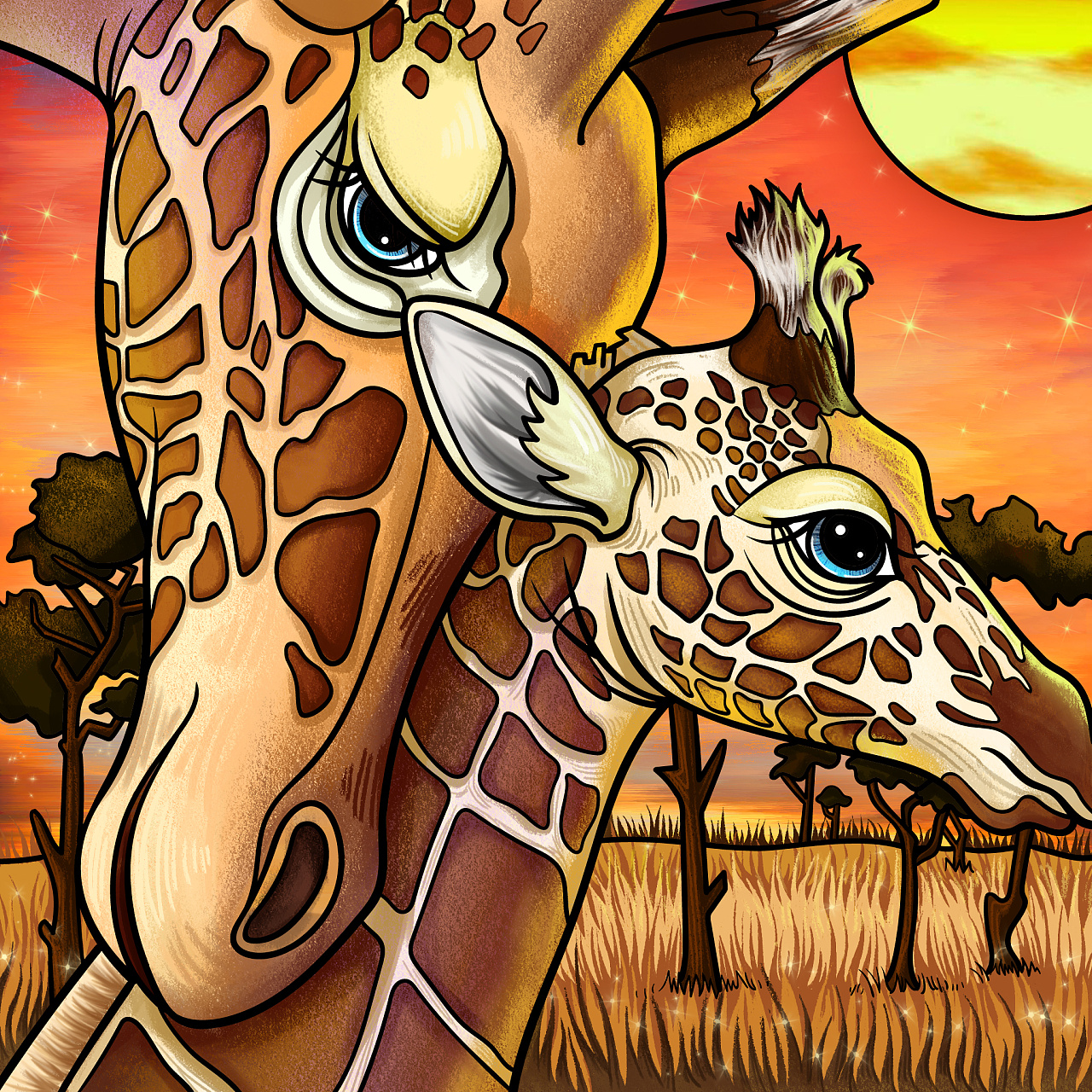 大丽丽画的长颈鹿|插画|儿童插画|佐佐木莉佳 - 原创作品 - 站酷 (ZCOOL)