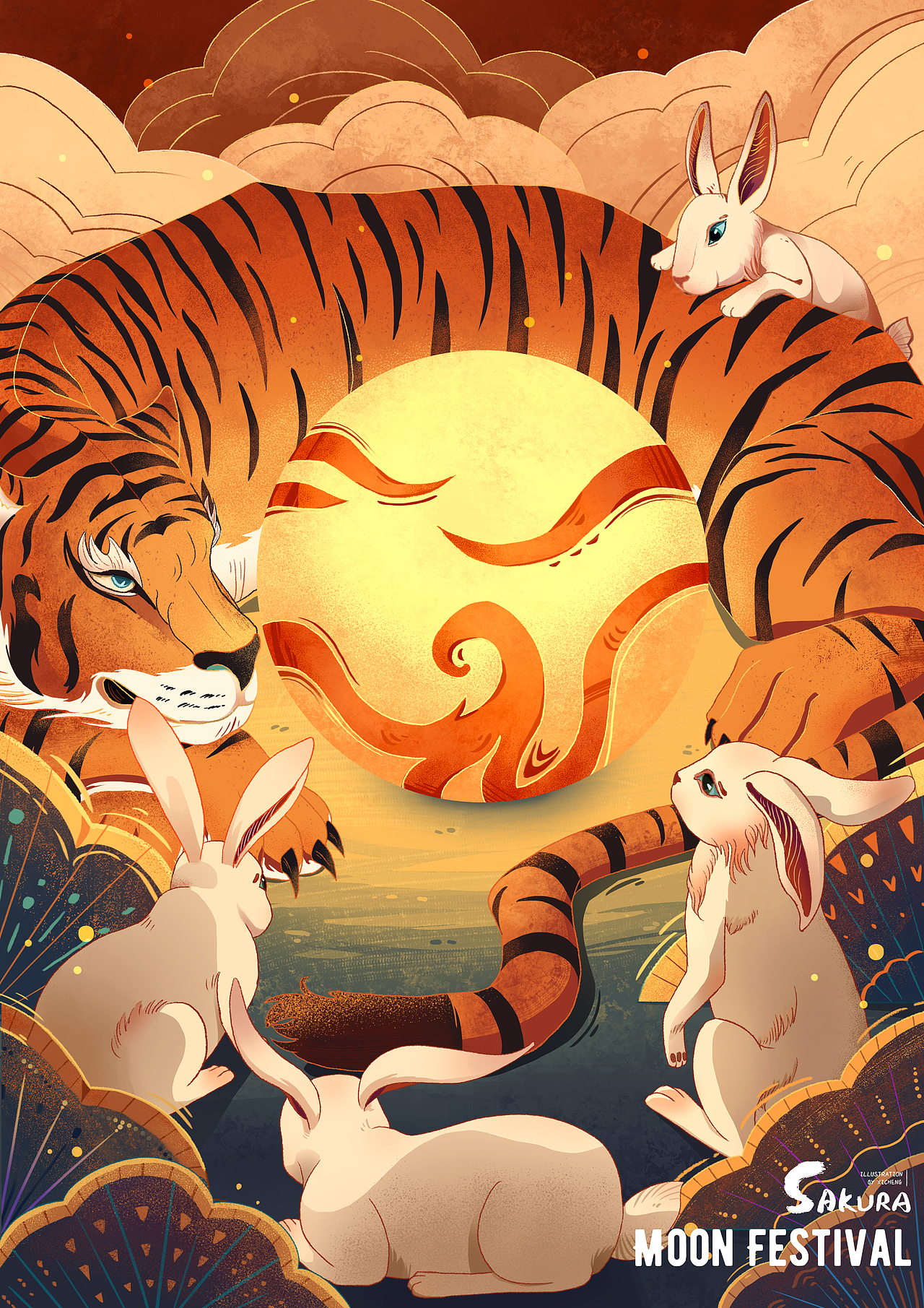 十二生肖中秋图（图ZMjcwNTA2Mzky） - 创作习作 - 站酷设计师西城Sakura原创素材 - 站酷ZCOOL