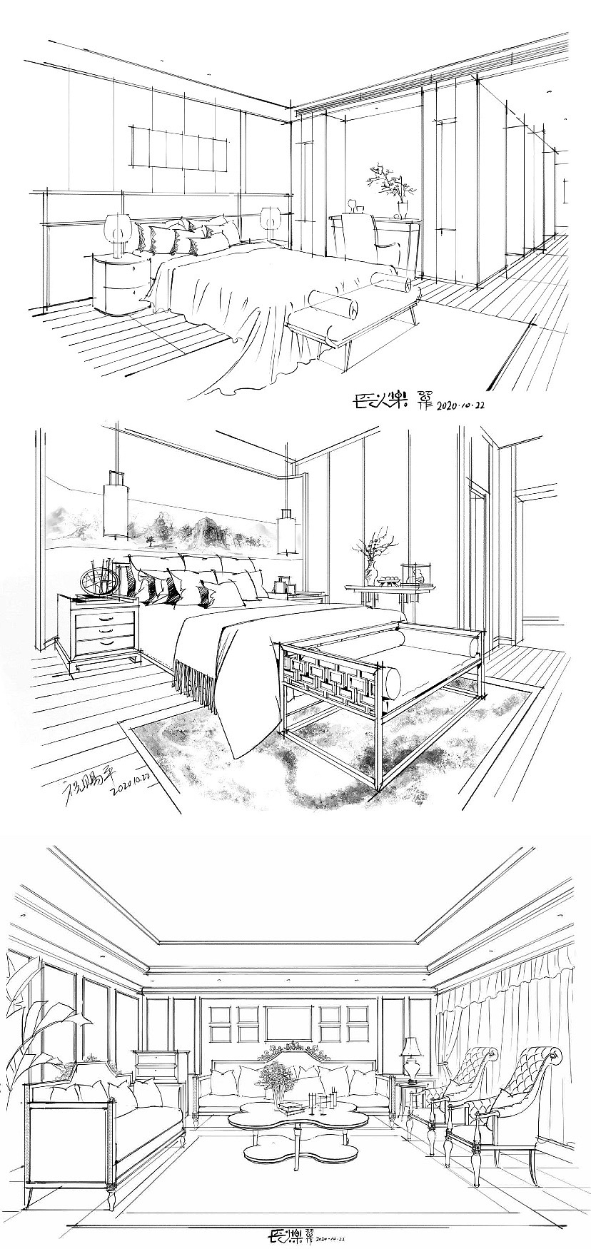 室内手绘作品欣赏|空间|家装设计|纯粹手绘 - 原创作品 - 站酷 (zcool