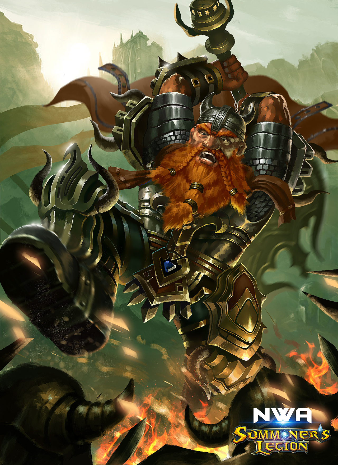 NWA Summoner's Legion 卡牌插画（图ZMjQwMTYwNzI=） - 商业插画 - 站酷设计师QueenStudios原创素材 - 站酷ZCOOL