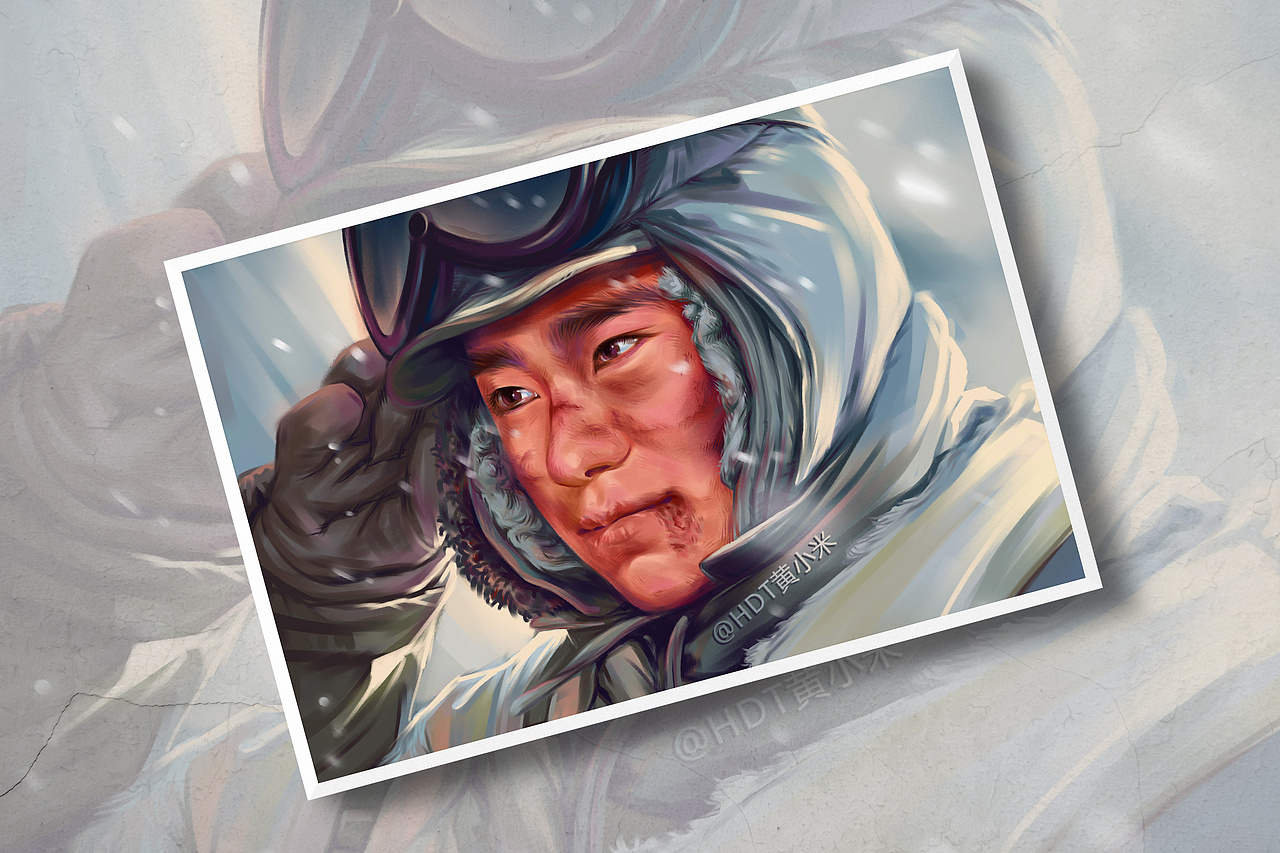 《长津湖》厚涂人物插画