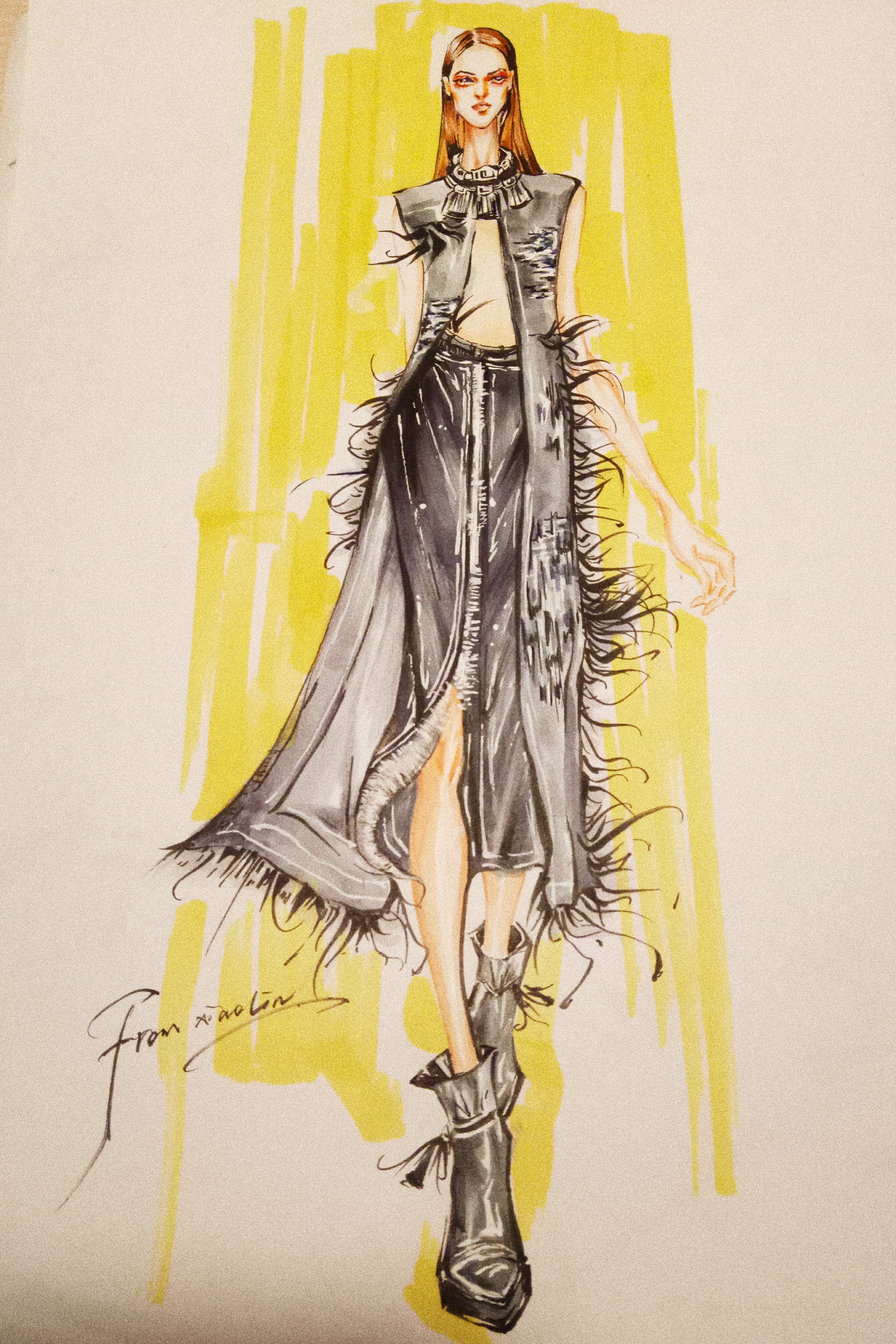 服装手绘|服装|休闲/流行服饰|vicky豆l - 原创作品 - 站酷 (zcool)