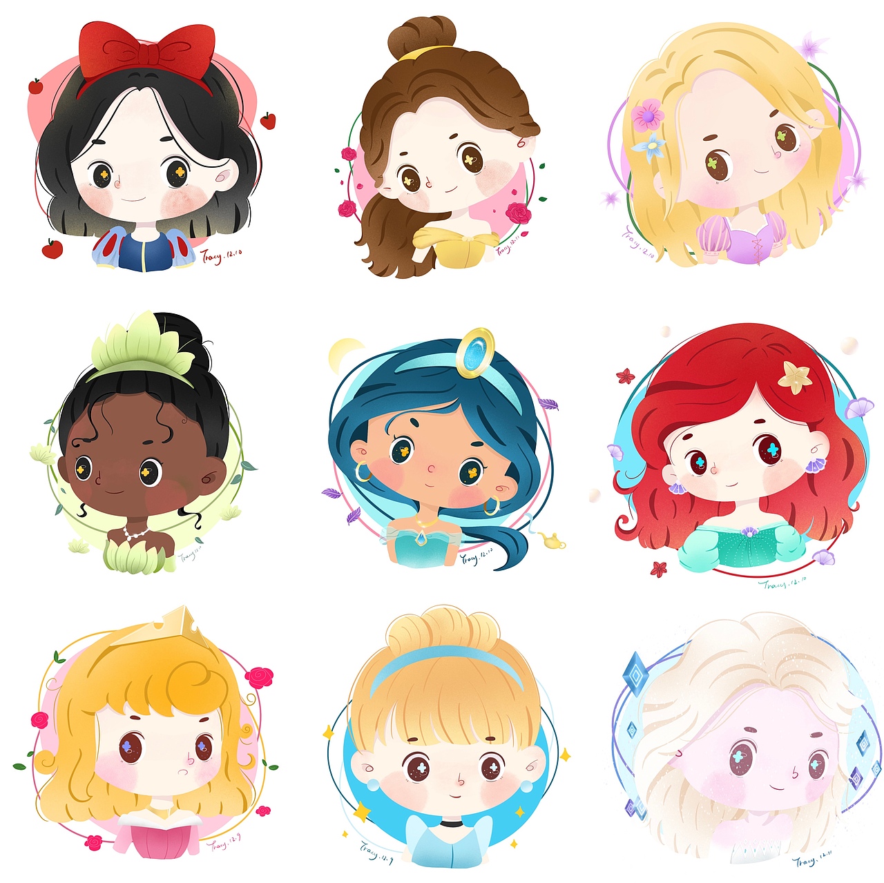 迪士尼公主头像合集