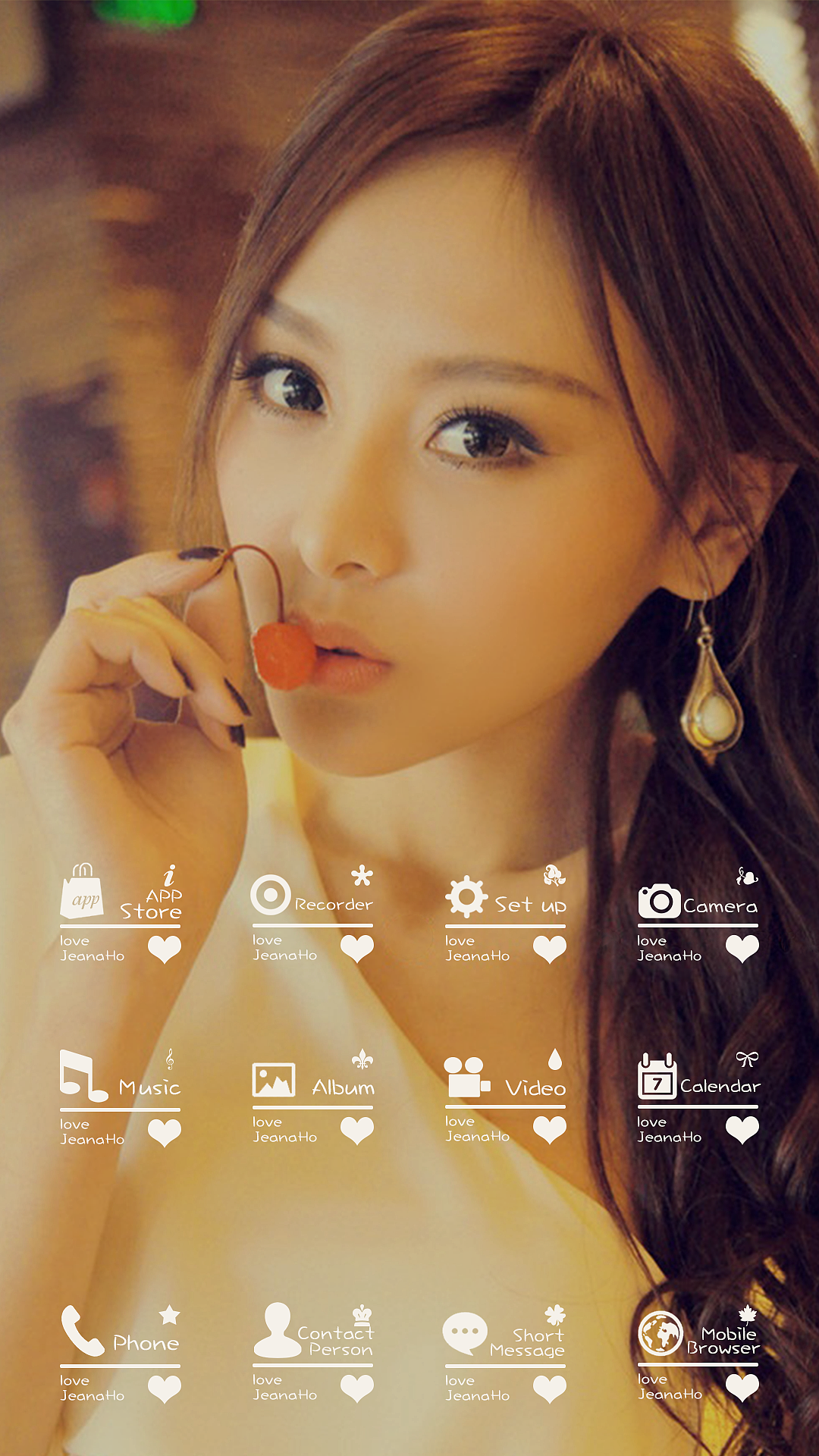 《暖暖何佩瑜》手機主題（圖ZNjI3NjE0MzY=） - 主題/皮膚 - 站酷設(shè)計師菜鳥小UI原創(chuàng)素材 - 站酷ZCOOL