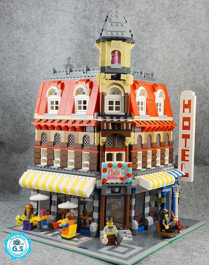 复刻乐高10182转角咖啡厅内饰加强版