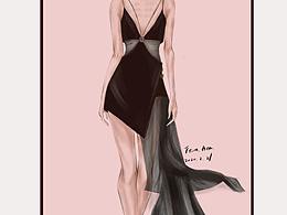 服装效果图-秀场图