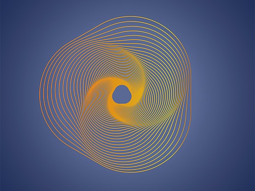 漩涡效果的立体螺旋线条