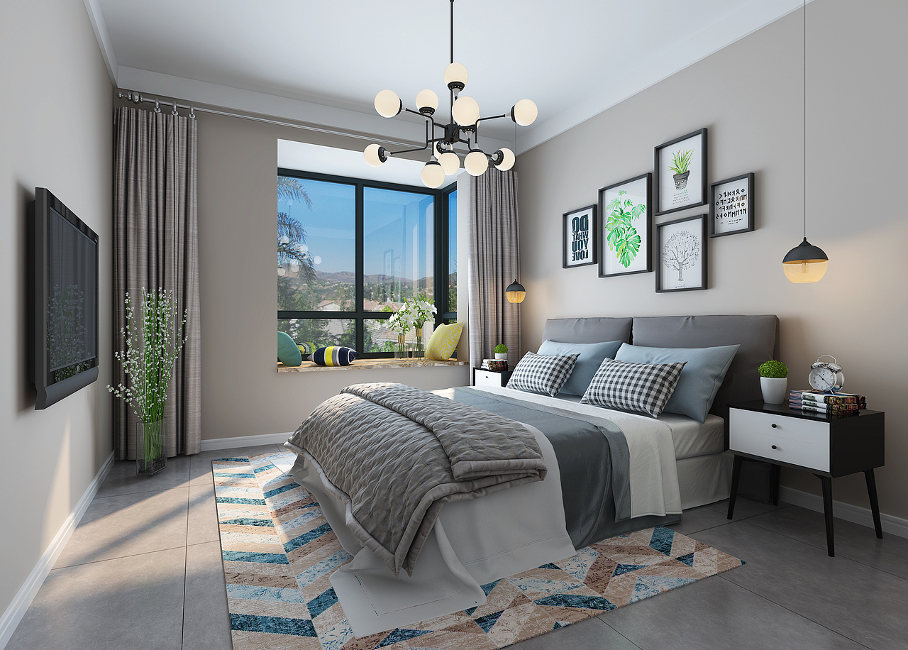 90平居家北欧风（图ZMTIzMDIxOTky） - 家装设计 - 站酷设计师林悦室内设计原创素材 - 站酷ZCOOL