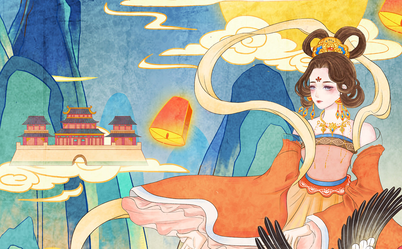 中秋贺图 嫦娥奔月