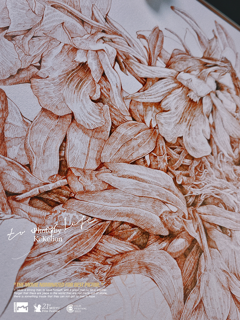 蘸水笔针管笔｜喉红石斛兰（图ZMzI4ODU4MDQ0） - 艺术插画 - 站酷设计师CatCastleDZ原创素材 - 站酷ZCOOL