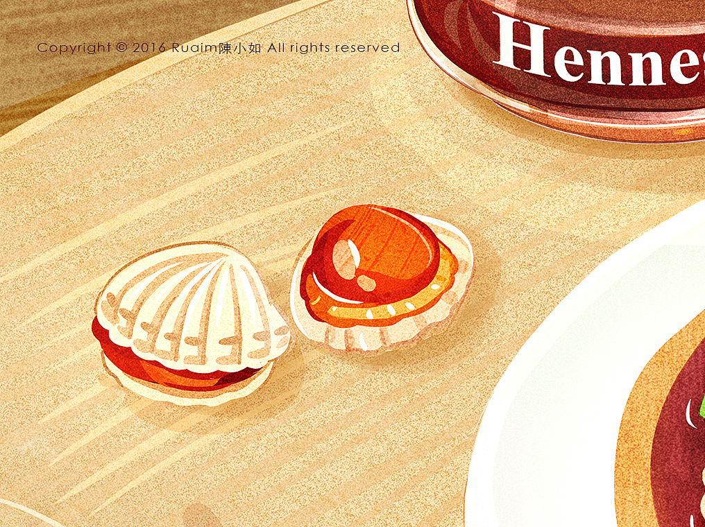 美食插画（图ZNjg3NDc0NTI=） - 商业插画 - 站酷设计师陳小如绘原创素材 - 站酷ZCOOL