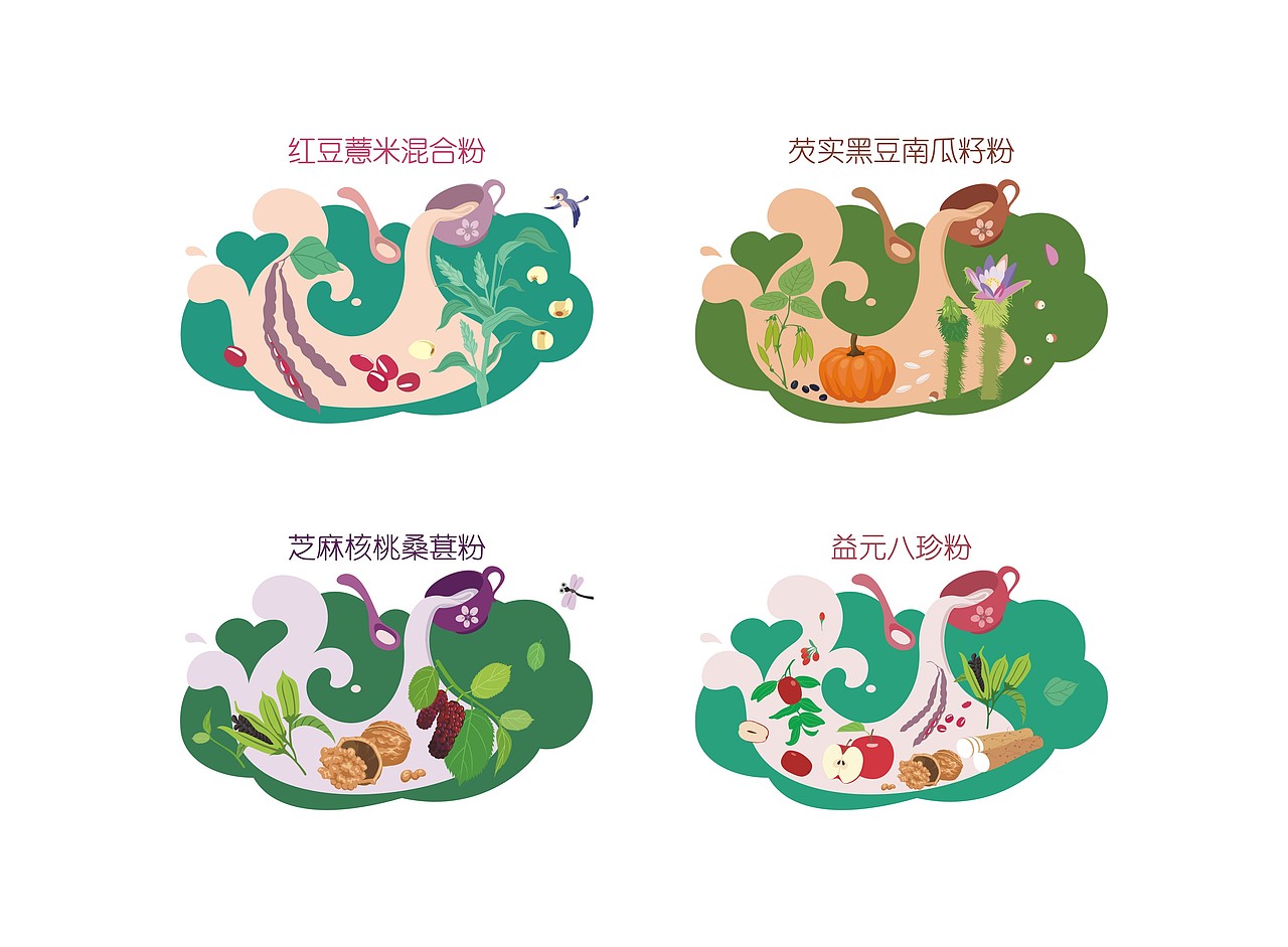 一套代餐粉包装是如何炼成的？（图ZNjc0NDAwMDQ=） - 包装 - 站酷设计师立方甲设计原创素材 - 站酷ZCOOL