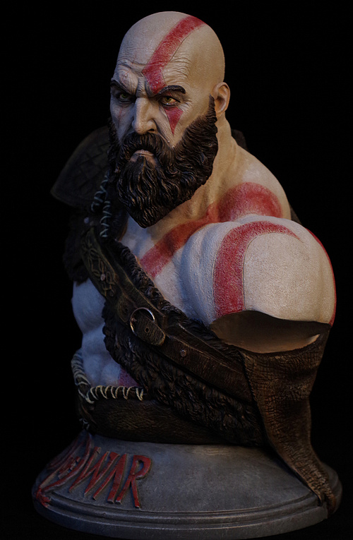 战神4 奎托斯 半身像 胸像 涂装完成品