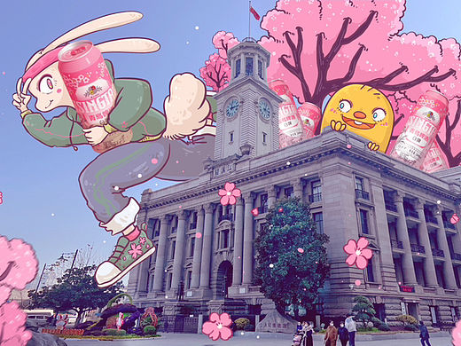 青岛啤酒白啤x小井画个世界玩