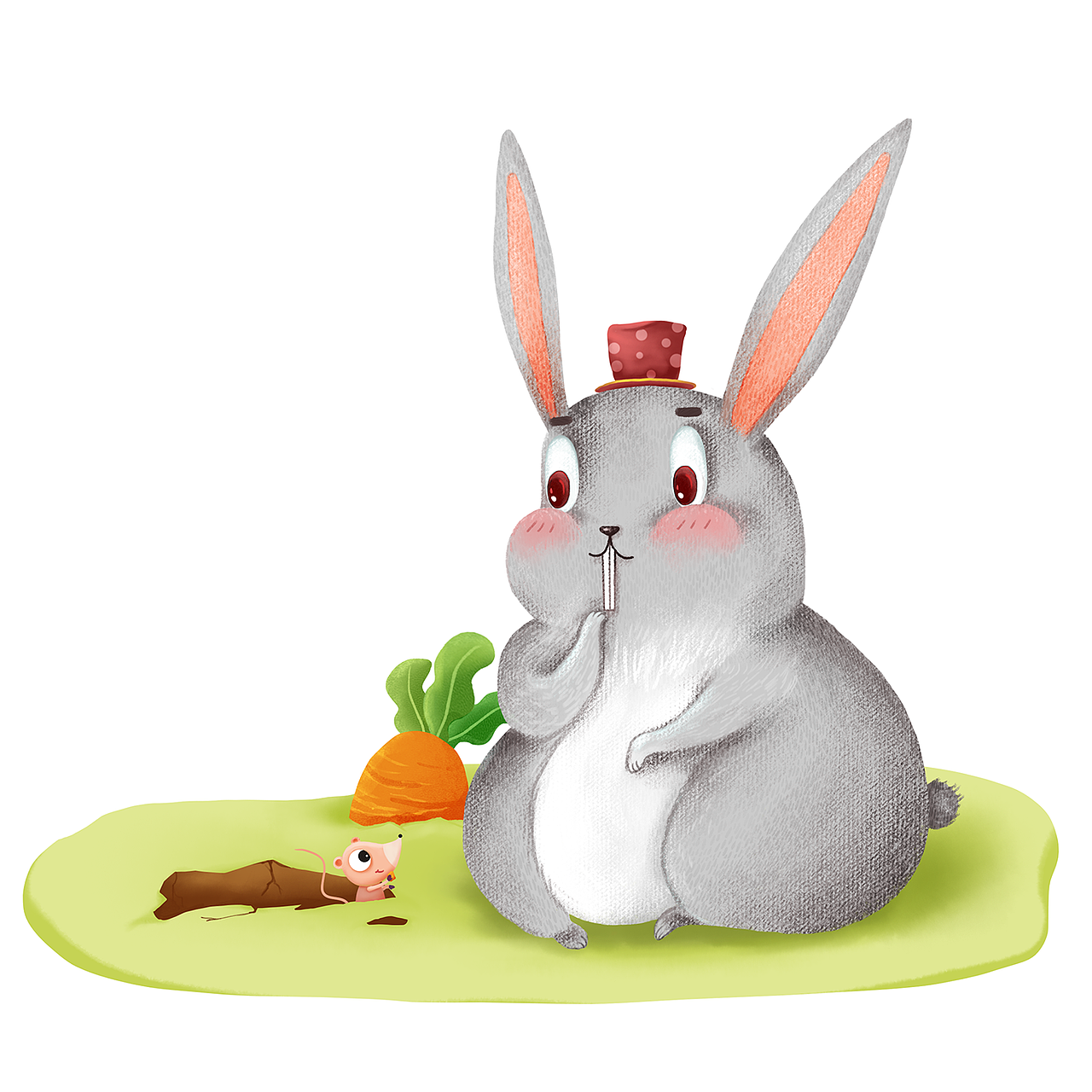 胖兔子|插画|儿童插画|卯君子_原创作品-站酷zcool