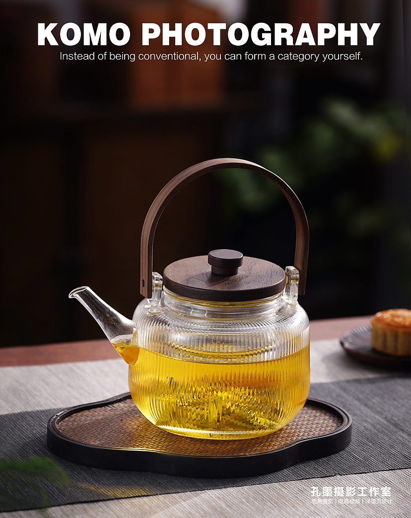 玻璃茶壶拍摄 茶具拍摄