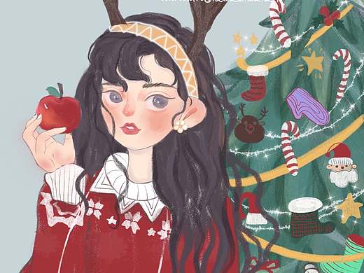 圣誕節(jié)平安夜（個人主頁-ZNTYyODMxOTY=） - 創(chuàng)作習作 - 站酷設計師蛋蛋719原創(chuàng)素材 - 站酷ZCOOL