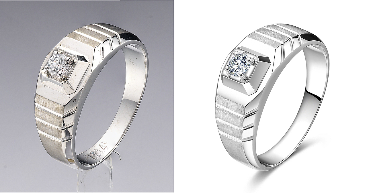 男款钻戒后期精修