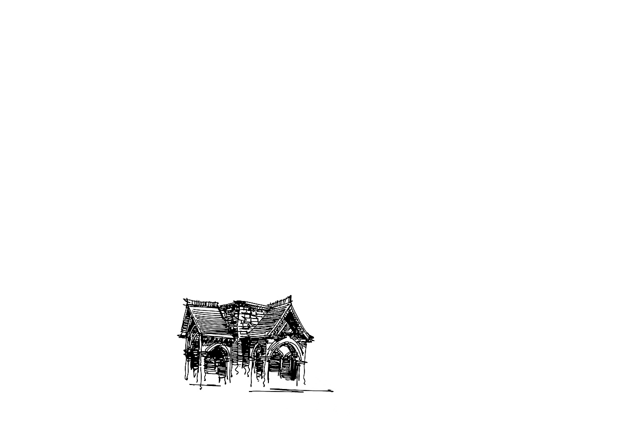 钢笔建筑速写（步骤）（图ZMjMwMDI4MTcy） - 绘画 - 站酷设计师白鹿猿原创素材 - 站酷ZCOOL