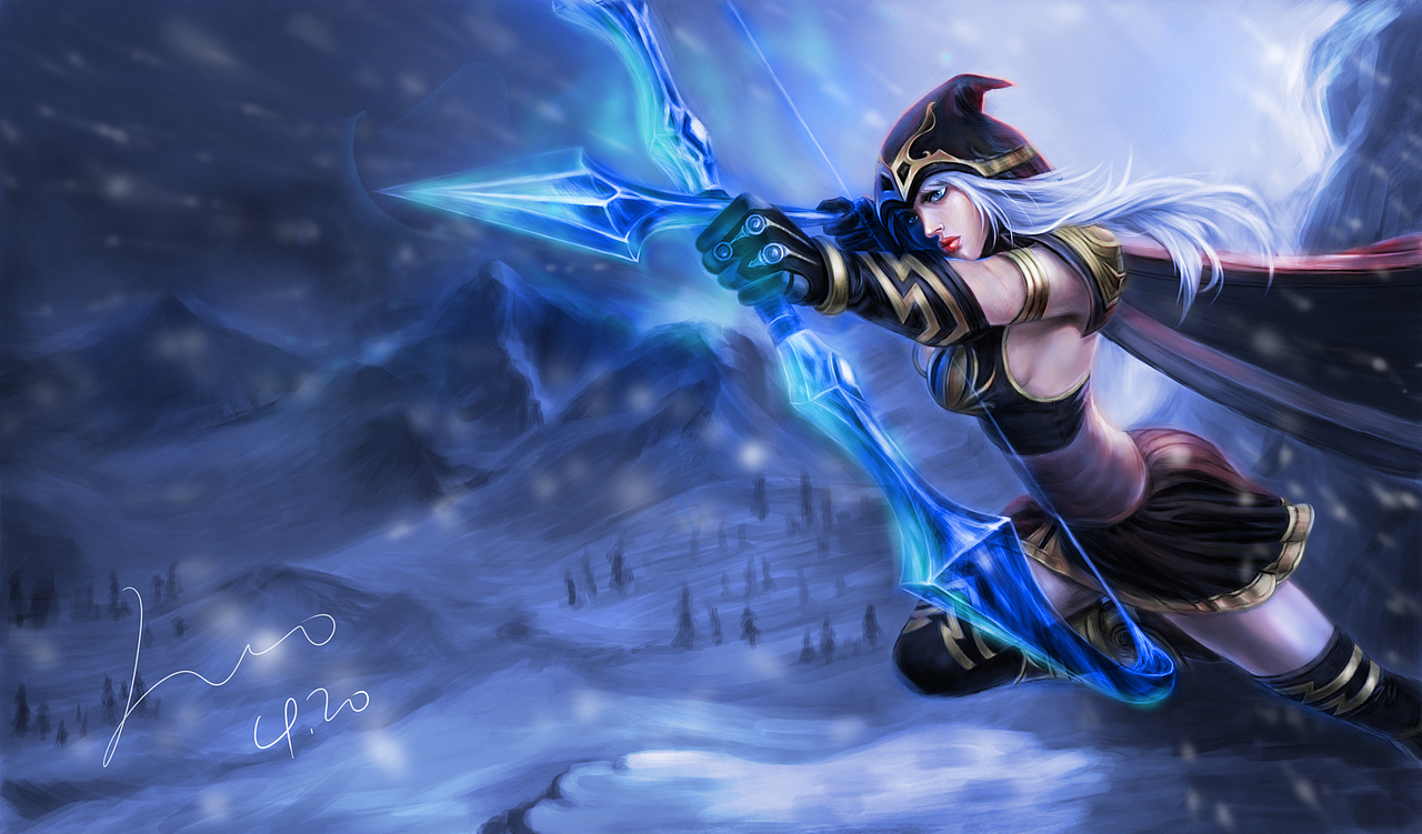 手绘-艾希（图ZMTQ1MTYwNTYw） - 游戏原画 - 站酷设计师leolaudesign原创素材 - 站酷ZCOOL