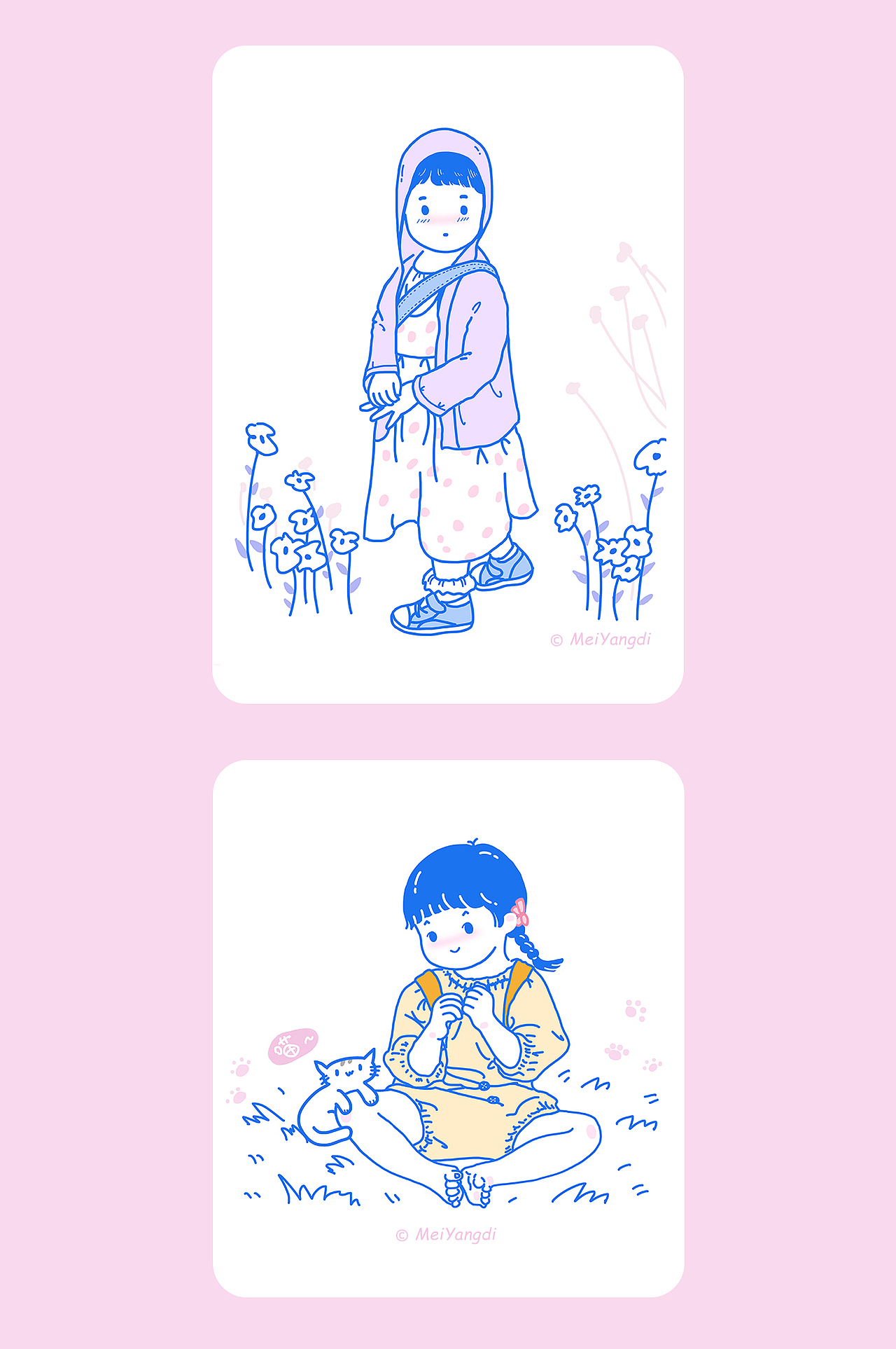 人物线条插画（图ZMjI4Njg0ODAw） - 商业插画 - 站酷设计师梅央荻原创素材 - 站酷ZCOOL